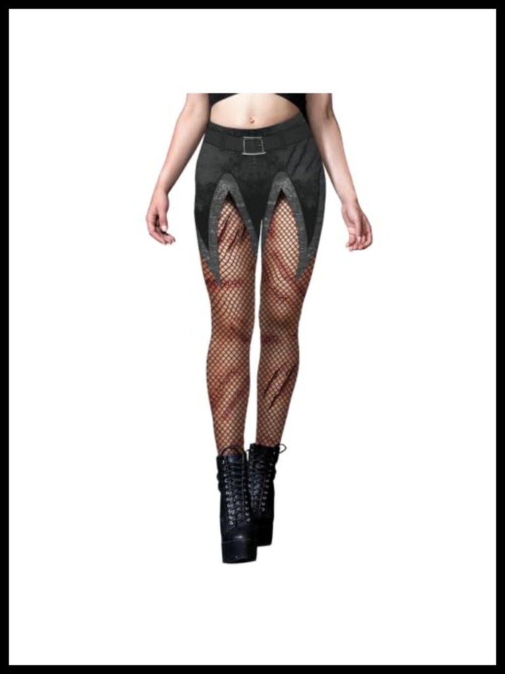 3D Skeleton Print High Waist Tummy Control Halloween Leggings